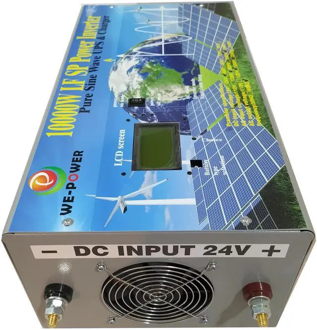 Alt view image 6 of 7 - U-POWER 40000W Peak 10000W Power Inverter(5000W 110V Or 5000W 220V)Low Frequency Split Phase Pure Sine Wave Solar Converter 24V DC To 110V,220V AC 60Hz Frequency With UPS/Battery Charger/LCD Display