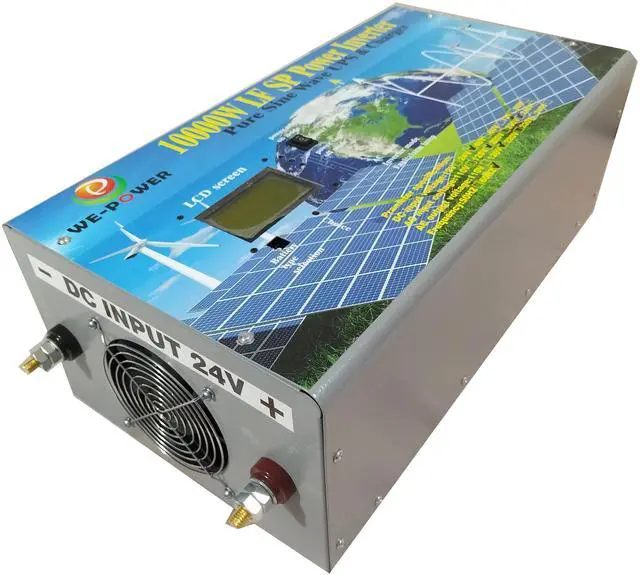 Alt view image 7 of 7 - U-POWER 40000W Peak 10000W Power Inverter(5000W 110V Or 5000W 220V)Low Frequency Split Phase Pure Sine Wave Solar Converter 24V DC To 110V,220V AC 60Hz Frequency With UPS/Battery Charger/LCD Display