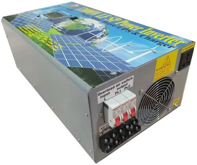 Alt view image 5 of 7 - U-POWER 48000W Peak 12000W Power Inverter(6000W 110V Or 6000W 220V)Low Frequency Split Phase Pure Sine Wave Solar Converter 24V DC To 110V,220V AC 60Hz Frequency With UPS/Battery Charger/LCD Display