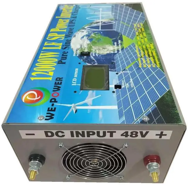 Alt view image 4 of 7 - U-POWER 48000W Peak 12000W Power Inverter(6000W 110V Or 6000W 220V)Low Frequency Split Phase Pure Sine Wave Solar Converter 48V DC To 110V,220V AC 60Hz Frequency With UPS/Battery Charger/LCD Display