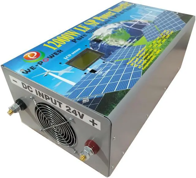 Alt view image 7 of 7 - U-POWER 48000W Peak 12000W Power Inverter(6000W 110V Or 6000W 220V)Low Frequency Split Phase Pure Sine Wave Solar Converter 24V DC To 110V,220V AC 60Hz Frequency With UPS/Battery Charger/LCD Display