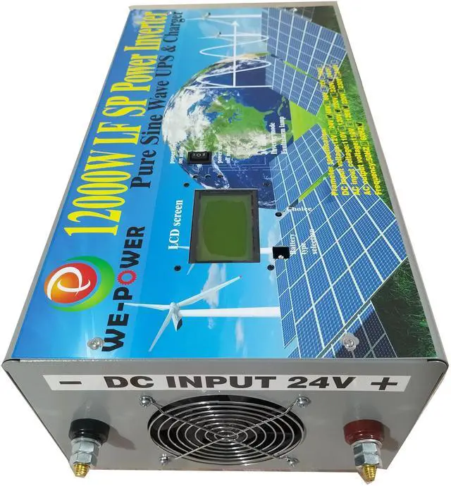 Alt view image 6 of 7 - U-POWER 48000W Peak 12000W Power Inverter(6000W 110V Or 6000W 220V)Low Frequency Split Phase Pure Sine Wave Solar Converter 24V DC To 110V,220V AC 60Hz Frequency With UPS/Battery Charger/LCD Display