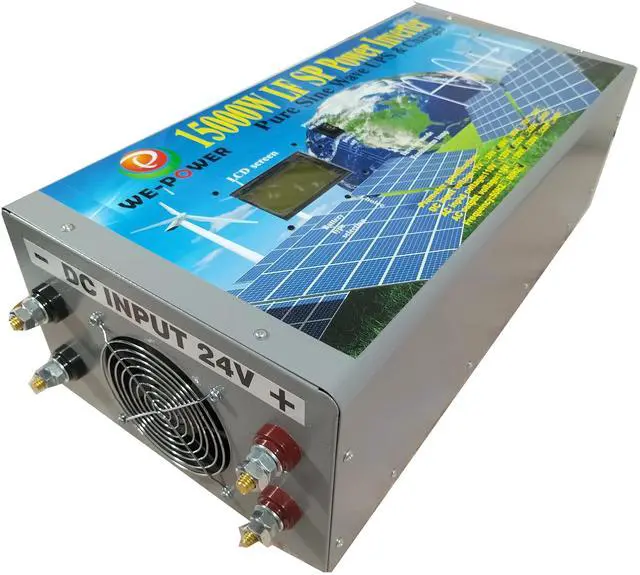 Alt view image 7 of 7 - U-POWER 60000W Peak 15000W Power Inverter(7500W 110V Or 7500W 220V)Low Frequency Split Phase Pure Sine Wave Solar Converter 24V DC To 110V,220V AC 60Hz Frequency With UPS/Battery Charger/LCD Display