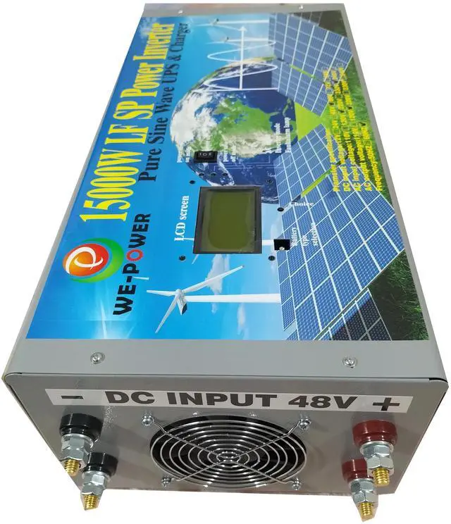Alt view image 6 of 7 - U-POWER 60000W Peak 15000W Power Inverter(7500W 110V Or 7500W 220V)Low Frequency Split Phase Pure Sine Wave Solar Converter 48V DC To 110V,220V AC 60Hz Frequency With UPS/Battery Charger/LCD Display