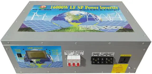 Alt view image 2 of 7 - U-POWER 64000W Peak 16000W Power Inverter(8000W 110V Or 8000W 220V)Low Frequency Split Phase Pure Sine Wave Solar Converter 24V DC To 110V,220V AC 60Hz Frequency With UPS/Battery Charger/LCD Display