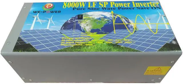 Alt view image 2 of 7 - U-POWER 32000W Peak 8000W Power Inverter (4000W 110V Or 4000W 220V) Low Frequency Split Phase Pure Sine Wave Solar Converter 24V DC To 110V,220V AC 60Hz Frequency For RV Car Power Tools