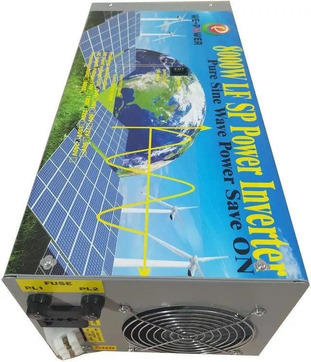 Alt view image 5 of 7 - U-POWER 32000W Peak 8000W Power Inverter (4000W 110V Or 4000W 220V) Low Frequency Split Phase Pure Sine Wave Solar Converter 24V DC To 110V,220V AC 60Hz Frequency For RV Car Power Tools