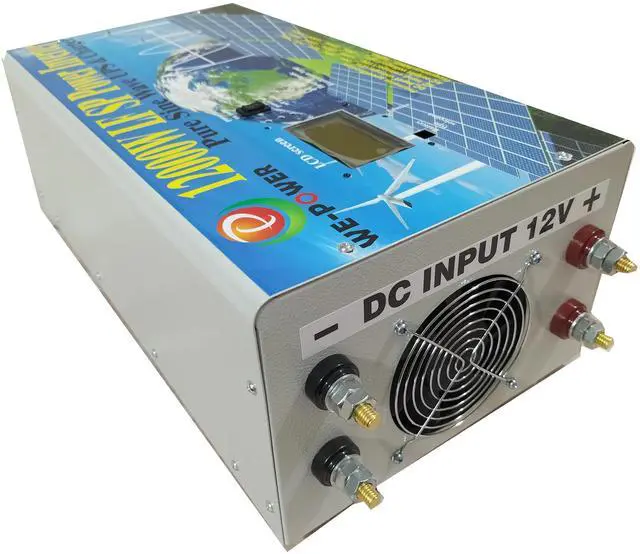 Alt view image 7 of 7 - U-POWER 48000W Peak 12000W Power Inverter(6000W 110V Or 6000W 220V)Low Frequency Split Phase Pure Sine Wave Solar Converter 12V DC To 110V,220V AC 60Hz Frequency With UPS/Battery Charger/LCD Display
