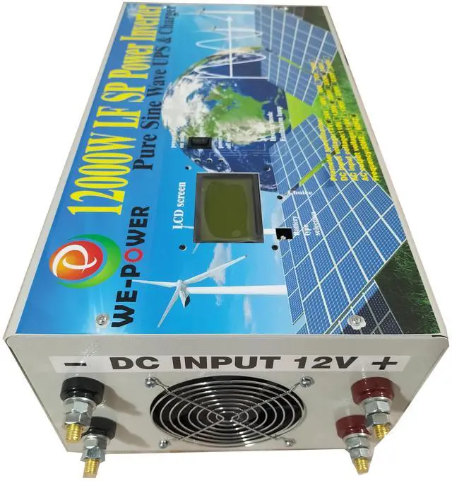 Alt view image 5 of 7 - U-POWER 48000W Peak 12000W Power Inverter(6000W 110V Or 6000W 220V)Low Frequency Split Phase Pure Sine Wave Solar Converter 12V DC To 110V,220V AC 60Hz Frequency With UPS/Battery Charger/LCD Display
