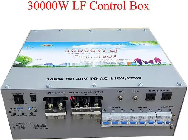 Alt view image 2 of 7 - U-POWER 120000W Peak 30000W Power Inverter(15000W 110V Or 15000W 220V)Low Frequency Split Phase Pure Sine Wave Solar Converter 48V DC To 110V,220VAC 60Hz Frequency With UPS/Battery Charger/LCD Display