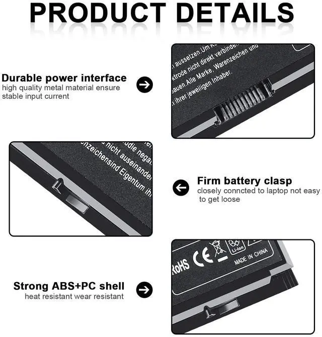 Alt view image 2 of 5 - IEFUU New M6600 Laptop Battery for Dell Precision M4600 M4700 M4800 M6700 M6800 Series Battery Fits Type FV993 KJ321 FJJ4W R7PND PG6RC RY6WH V7M28 J5CG3 FVWT4 11.1V 97Wh