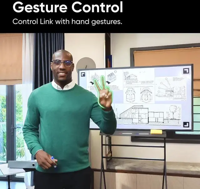 Alt view image 5 of 5 - Insta360 Link Official Sticker Kit - PTZ 4K Webcam with 1/2" Sensor, AI Tracking, Gesture Control, HDR, Noise-Canceling Microphones, Specialized Modes, Webcam, Live Streaming, Zoom Certified