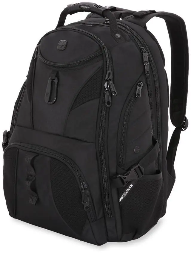 Main image of SwissGear 1900 Scansmart TSA 17 Laptop Backpack, Black/Black, 19-Inch