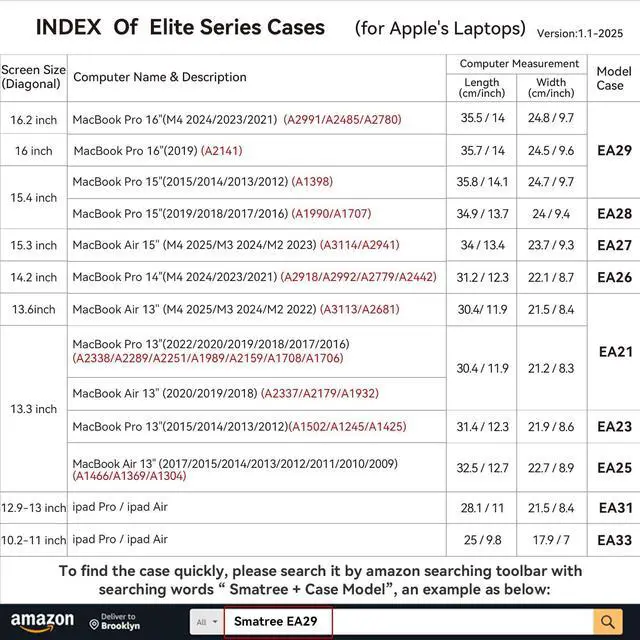 Alt view image 5 of 5 - Smatree 13 inch Laptop Sleeve for 13.6 inch MacBook Air M4 2025/2024 M3 A3113/2022 M2 A2681, for MacBook Pro M2 2022/M1 2020-2016 A2338, MacBook Air M1 2020-2018, Laptop Case with Pocket (EA21)
