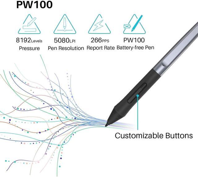 Alt view image 2 of 5 - Drawing Tablet HUION HS64 Beginner Graphics OSU Tablet with Battery-Free Stylus 8192 Pressure Sensitive for Digital Art, Painting & Design, Compatible with Windows, Mac, Android & Linux Black