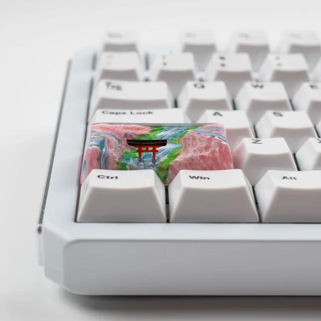 Alt view image 4 of 5 - Cherry Torii Shine Through Artisan Keycaps - Resin 2.25U for Shift Enter Mechanical Keyboard