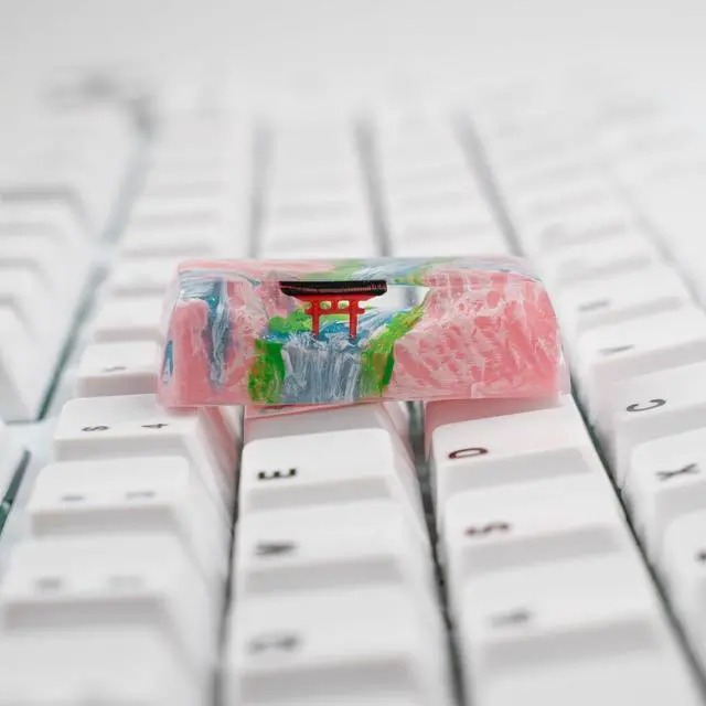 Alt view image 5 of 5 - Cherry Torii Shine Through Artisan Keycaps - Resin 2.25U for Shift Enter Mechanical Keyboard