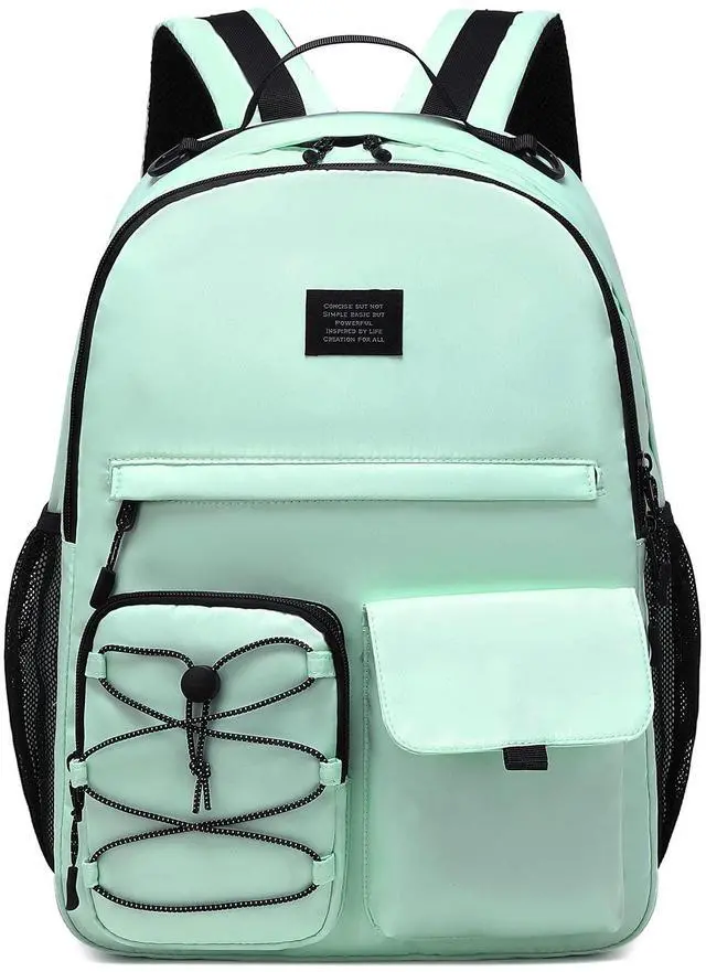 Main image of Lohol Casual Backpack for Teen Boys Girls, Stylish Daypack with Anti Theft Pocket for School, Work, or Travel (Light Green)