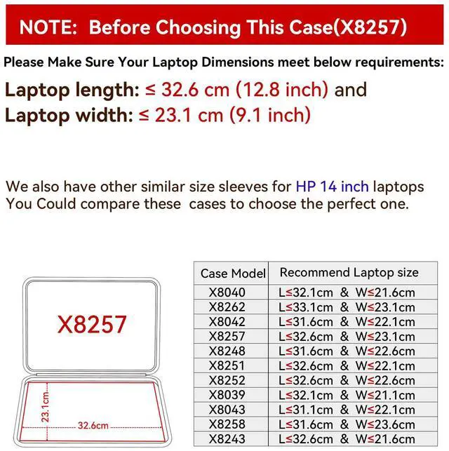 Alt view image 2 of 5 - Smatree Hard EVA Protective Sleeve Case Compatible for 14 inch HP EliteBook 840 G6 Notebook PC, for 14 inch HP Chromebook 14a-ne0047nr Laptop Anti-Shock and Waterproof Bag (X8257)