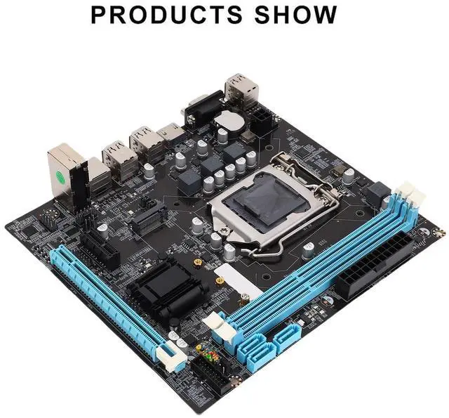 Alt view image 3 of 5 - Micro ATX Motherboard, LGA 1155 CPU Slot, Channel DDR3, M.2 NVMe NGFF, HD VGA Output, 3 Phase Power