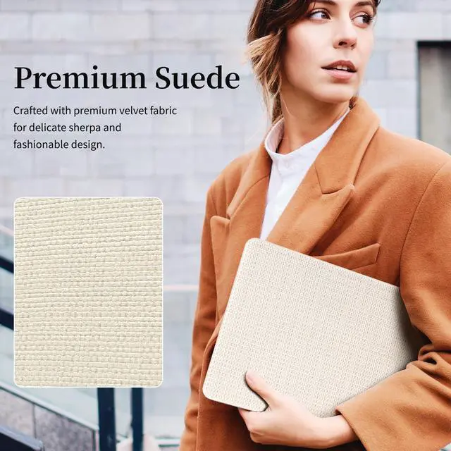 Alt view image 3 of 5 - BaayCerrie Beige Woven Fabric Design for MacBook Pro 16 inch Case 2023 2021 Model A2991 A2780 A2485 M3 M2 M1 Pro/Max Chip