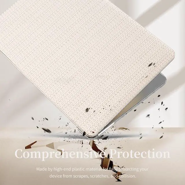 Alt view image 4 of 5 - BaayCerrie Beige Woven Fabric Design for MacBook Pro 16 inch Case 2023 2021 Model A2991 A2780 A2485 M3 M2 M1 Pro/Max Chip