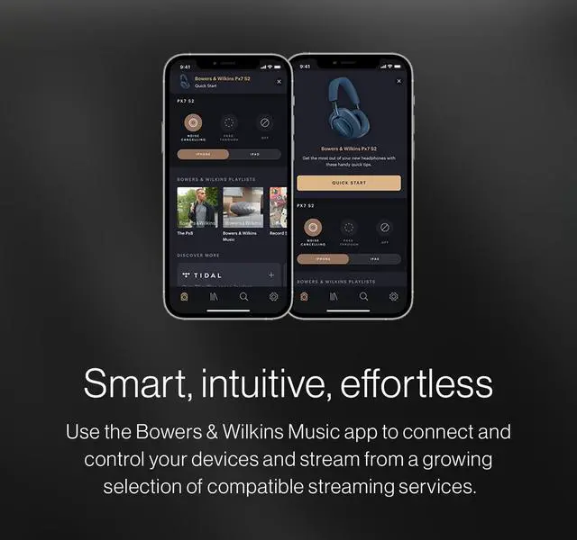 Alt view image 5 of 5 - Bowers & Wilkins Px7 S2e Over-Ear Headphones - Enhanced Noise Cancellation & Transparency Mode, Crystal-Clear Calls, Bluetooth, 30-Hour Playback, Forest Green
