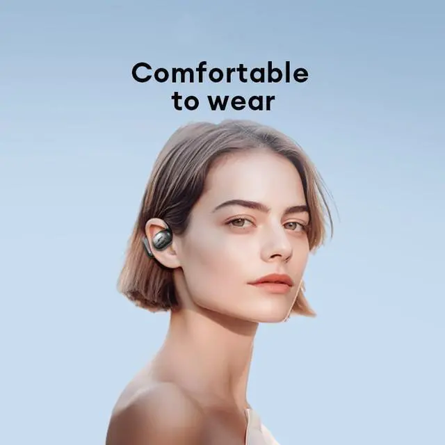 Alt view image 2 of 5 - ZOMBIES CAT True Wireless Open Ear Headphone 5.4 Wireless Bluetooth Earbuds with Earhooks Dual 60H Playtime Over Ear Earbuds Mic Clear Call for Running Driving Fitness (Black)