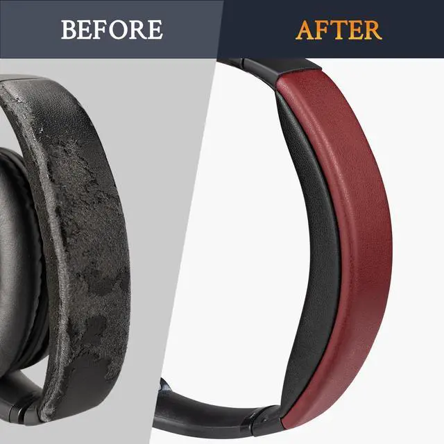 Alt view image 4 of 5 - SOULWIT Replacement Headband Pad Kit for Bose QuietComfort 25(QC25)/SoundLink Around-Ear II(SoundLink AE2)/SoundTrue Around-Ear II(SoundTrue AE 2) Headphones, Easy DIY Installation - Burgundy