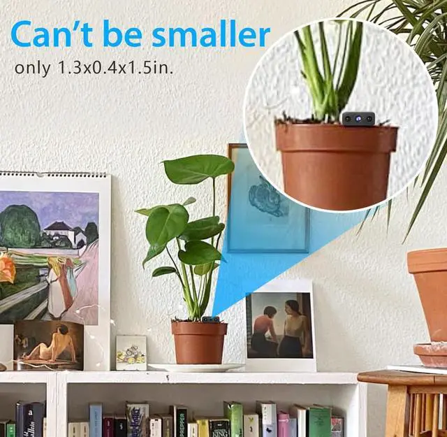 Alt view image 5 of 5 - Smallest Wireless WiFi Camera,Concealed Spy Cam with HD1080P Video Recording Live Feed,Baby Monitor with Night Vision,Motion Detection,Cloud Storage,Remote Viewing for Security with iOS Android APP