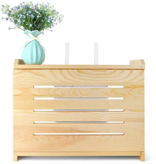 Main image of BEARUT Wooden Router Shelf Wall Mount WiFi Router Storage Box Modem Cable Router Cover Organized Power Strip Cable Management Hider Rack Need Assembly 14.9 * 9.8 * 5.4 in (L* H * W)