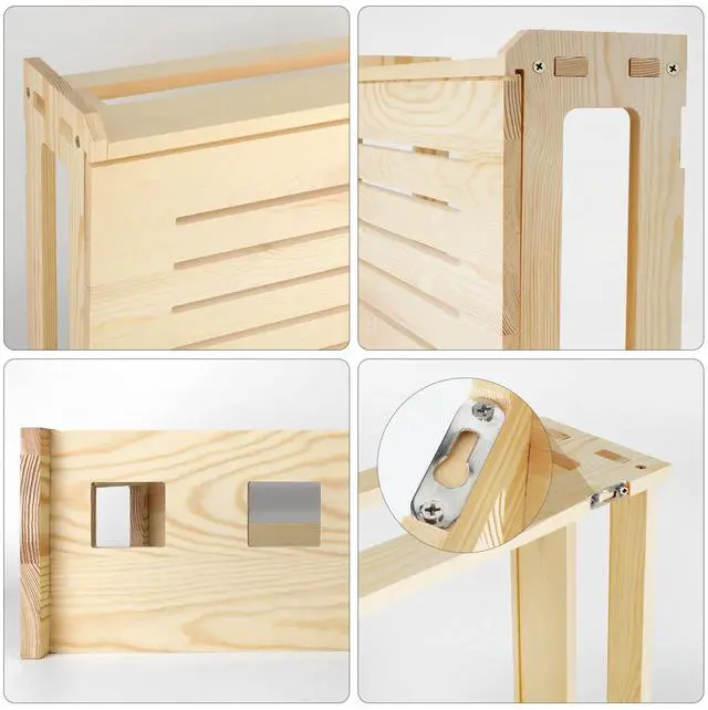 Alt view image 5 of 5 - BEARUT Wooden Router Shelf Wall Mount WiFi Router Storage Box Modem Cable Router Cover Organized Power Strip Cable Management Hider Rack Need Assembly 14.9 * 9.8 * 5.4 in (L* H * W)