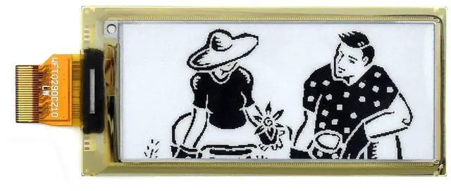 Alt view image 5 of 5 - Waveshare 2.9inch Flexible E-Ink Raw Display Compatible with Raspberry Pi 4B/3B+/3B/2B/B+/A+/Zero/Zero W/WH/Zero 2W Series Boards 296×128 Resolution Dual-Color Support Partial Refresh