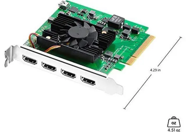 Alt view image 3 of 4 - Blackmagic Design DeckLink Quad HDMI PCIe Capture Card, Up to 4K60, 4 HDMI 2.0b inputs (BDLKDVQDHDMI4K)