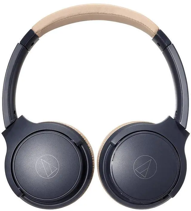 Alt view image 3 of 5 - Audio Technica ATH-S220BTNBG Navy/Beige Total Wireless On-Ear Headphones (2021)