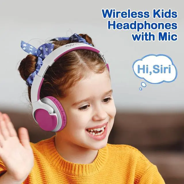 Alt view image 3 of 5 - ZIHNIC Kids Bluetooth Headphones, 40Hrs Play time, Kids Wireless Headphones Over Ear with 85dB/94dB Volume Limited-Purple