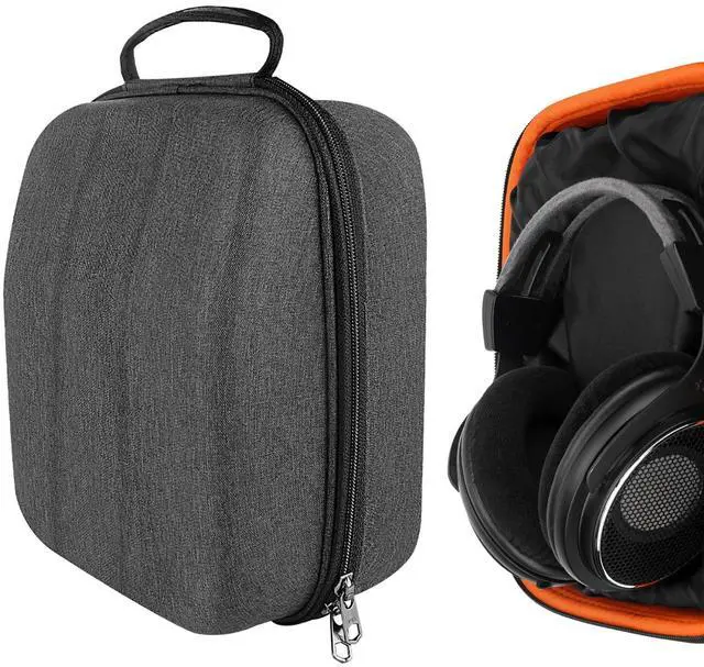 Main image of Geekria Shield Case for Large-Sized Over-Ear Headphones, Replacement Hard Shell Travel Carrying Bag with Cable Storage, Compatible with HiFiMAN HE 1000, SHURE SRH440 Headsets (Dark Grey)