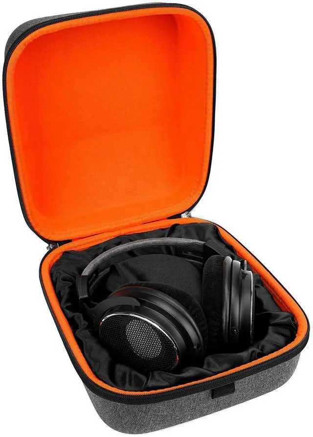 Alt view image 3 of 5 - Geekria Shield Case for Large-Sized Over-Ear Headphones, Replacement Hard Shell Travel Carrying Bag with Cable Storage, Compatible with HiFiMAN HE 1000, SHURE SRH440 Headsets (Dark Grey)