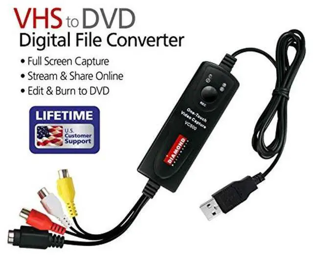 Alt view image 2 of 5 - Diamond Multimedia VC500 One Touch VHS to Digital File, DVD Converter with Easy to use Software, Convert, Edit and Save For Win7,8,10,11