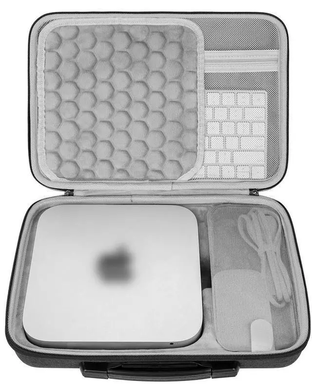Main image of Geekria Hard Travel Case, Compatible with Apple 2023/2020 Mac Mini Desktop and Fit for Magic Keyboard, Magic Mouse Carrying Case (Dark Gray)