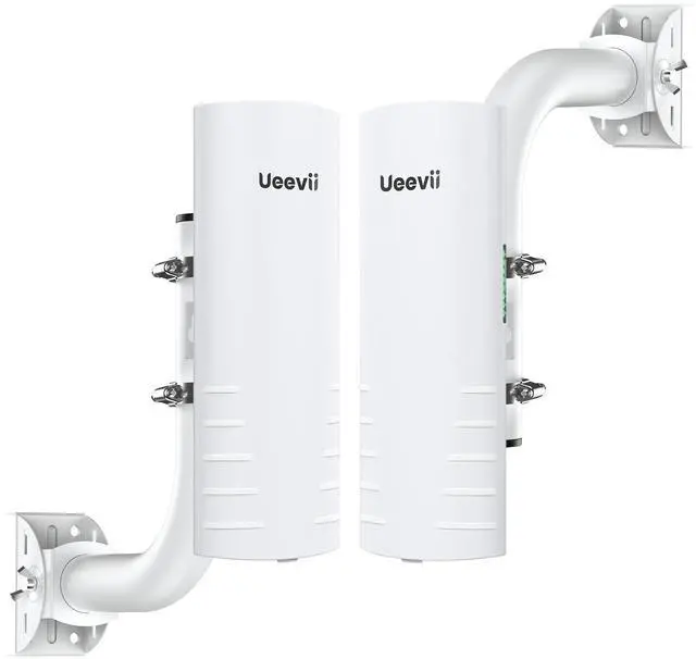 Main image of Wireless Bridge Outdoor with 2 Bracket: UeeVii CPE452 Point to Point 5.8G Long Range WiFi CPE - Work with Starlink - Extend Network to Shop Barn Garage, with 14DBi Antenna 24V PoE 2 LAN Port 2Pcs