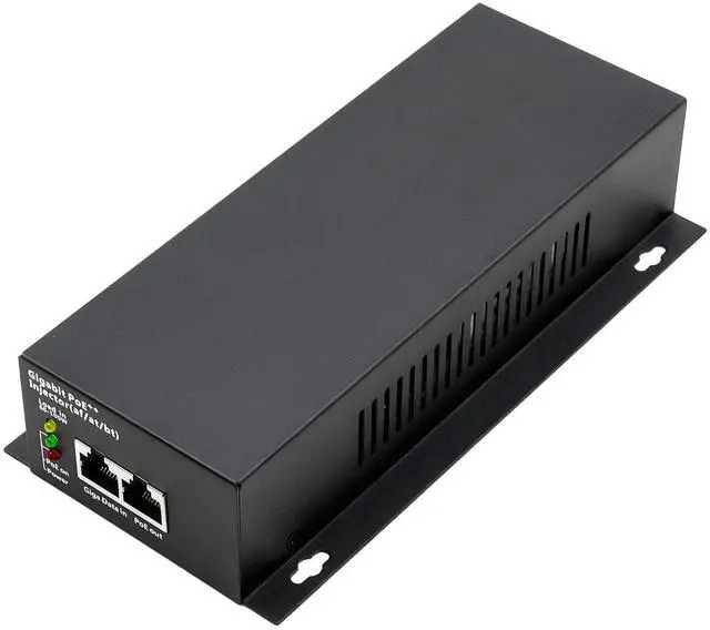 Main image of ThePoEstore High Power Gigabit PoE++ Injector Adapter, Integrated Power Supply, Convert A Non-PoE Port to A 90W Gigabit Port, Up to 95W to 60W, 30W, 15.4W, Up to 100m (328 ft)