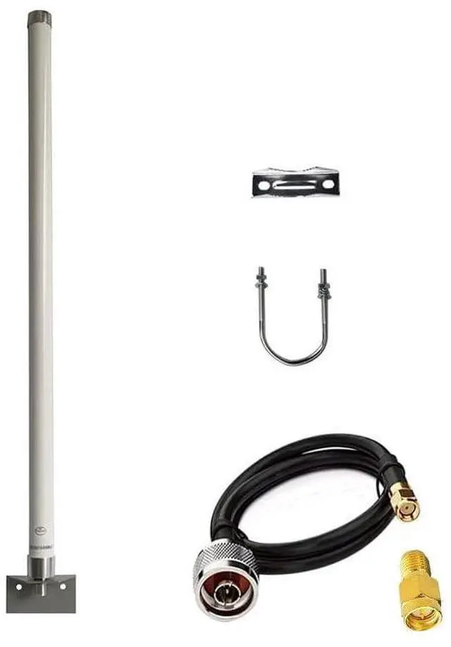 Alt view image 2 of 5 - External Long Range Omni-Directional 2.4G/5.8G 12dBi Antennas for WiFi 6 Extender/Access Point/Security Camera/Routers