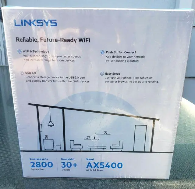Alt view image 2 of 2 - Linksys E9450 Wi-Fi 6 Dual-Band AX5400 Router