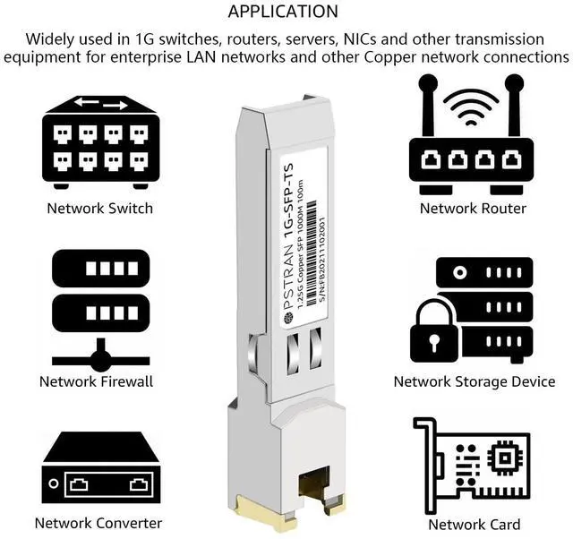 Alt view image 5 of 5 - OPSTRAN 1000BASE-T SFP RJ45 Copper Transceiver Module Compatible with Fortinet FS-TRAN-GC FG-TRAN-GC FR-TRAN-GC 100m Cat5e/6