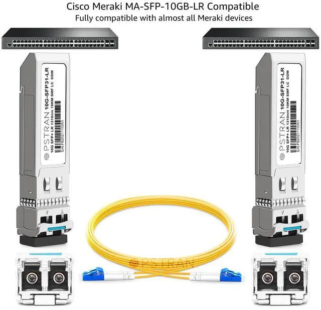Alt view image 4 of 5 - OPSTRAN 10GBASE-LR SFP+ Optical Transceiver Module Compatible with Cisco Meraki MA-SFP-10GB-LR 10G SFP+ LR 1310nm 10km DDM Duplex LC SMF