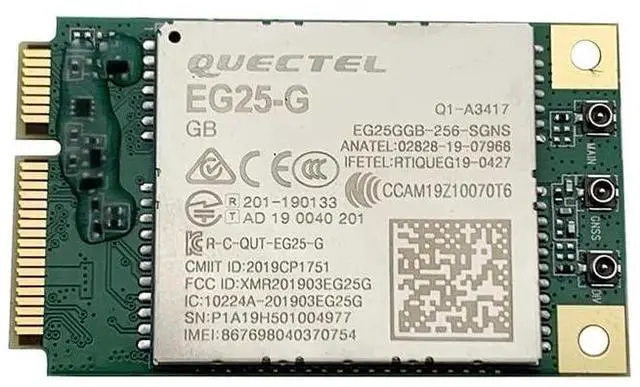 Alt view image 2 of 5 - Best Price Quectel Original Mini PCIe LTE 4G Module EG25-G (for LED Screen use)
