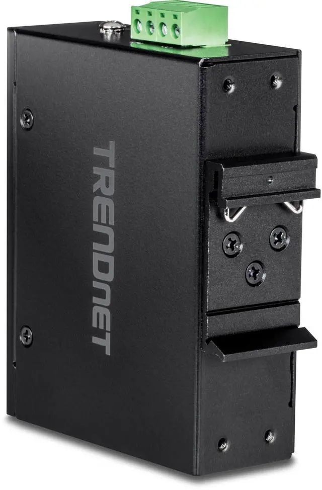 Alt view image 5 of 5 - TRENDnet Hardened Industrial SFP to Gigabit UPoE Media Converter, IP30 Rated Housing, Includes DIN-Rail & Wall Mounts, Operating Temp. -40 to 75 °C (-40 to 167 °F), TI-UF11SFP, Black