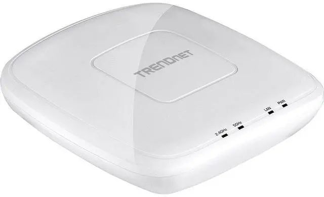 Main image of TRENDnet AC1750 Dual Band PoE Access Point, 1300Mbps WiFi AC+450 Mbps WiFi N, WDS Bridge, WDS Station, Repeater Modes, Band Steering, WiFi Traffic Shaping, IPv6, White, TEW-825DAP