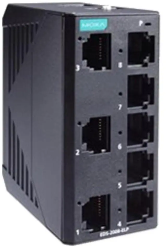 Main image of MOXA EDS-2008-ELP 8-Port Entry-Level Unmanaged Switch, 8 Fast TP Ports, -10 to 60°C